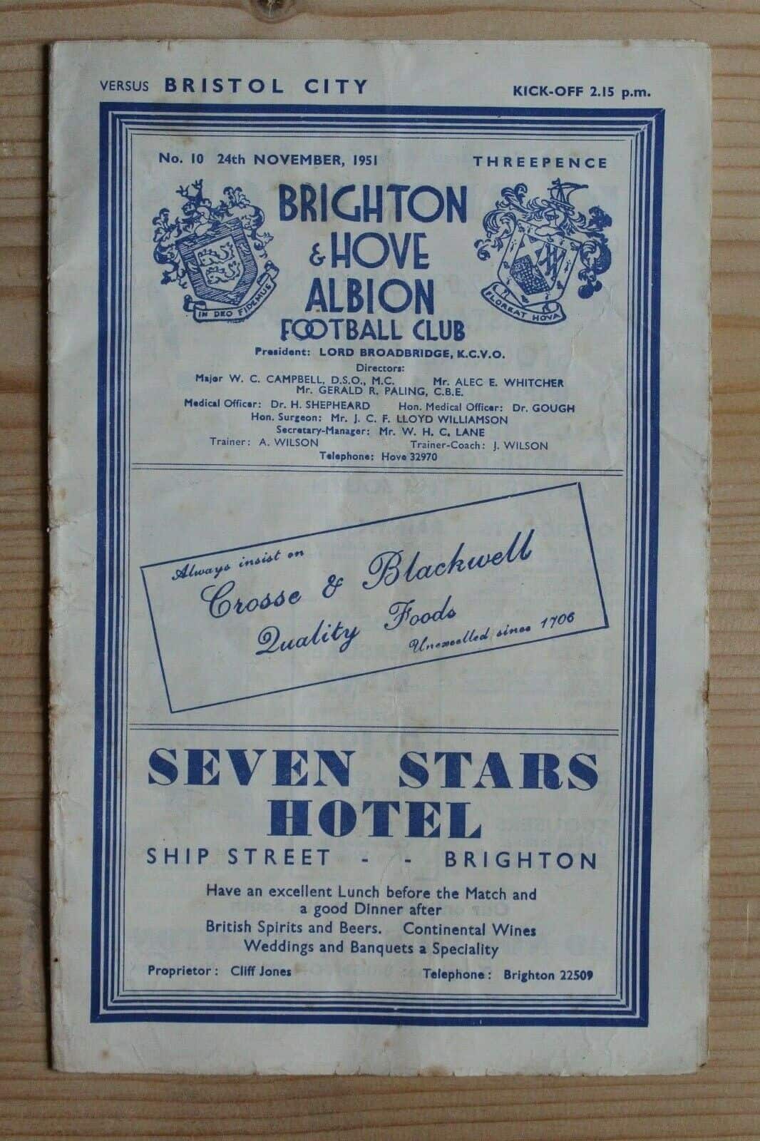 Brighton & Hove Albion FC v Bristol City FC